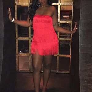 Red Fringe Mini